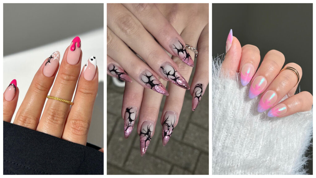 33 Sweet Yet Spooky Pink Halloween Nails That Are Frightfully Feminine