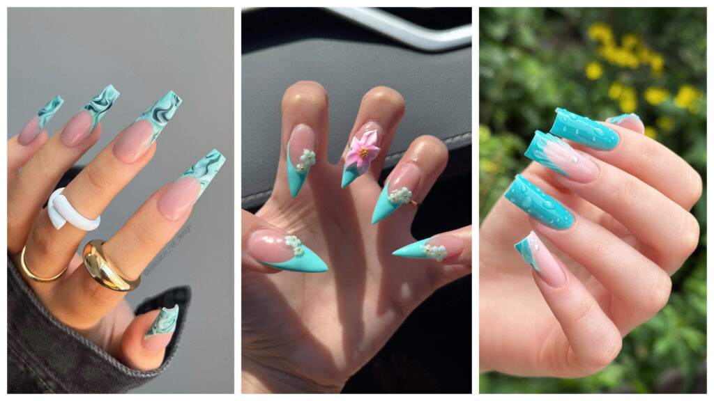 29 Stunning Teal Summer Nails That’ll Make Your Selfies Pop
