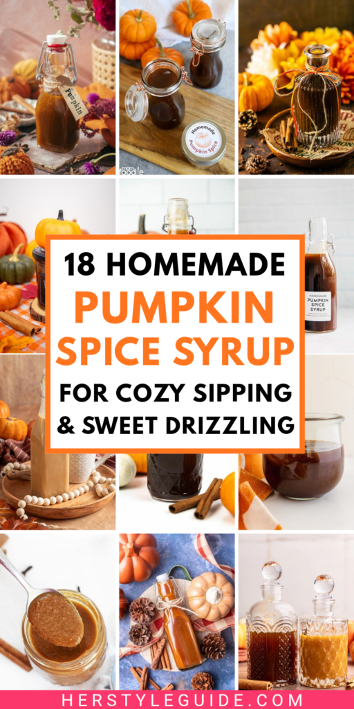 18 HOMEMADE PUMPKIN SPICE SYRUP RECIPES FOR COZY SIPPING & SWEET DRIZZLING