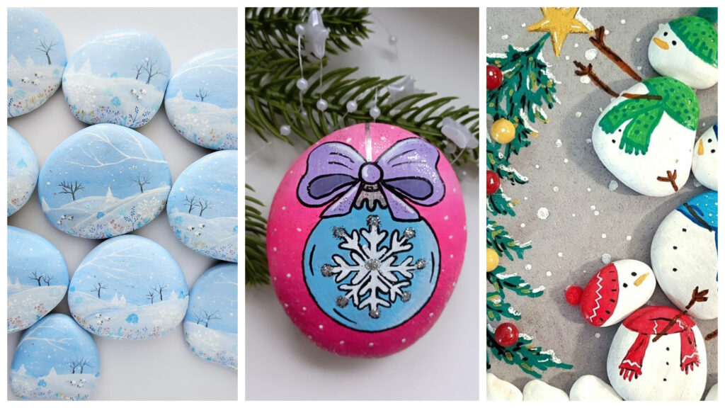 35 ADORABLE DIY CHRISTMAS ROCK PAINTING IDEAS